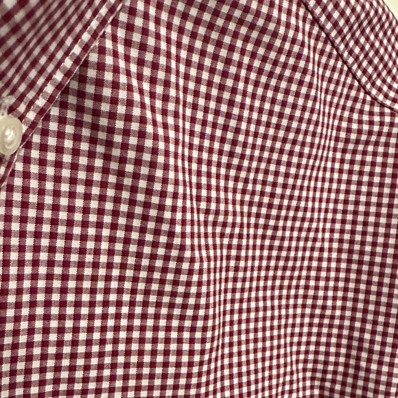 Charles Tyrwhitt Burgundy Check Button Down Shirt - Picture 3 of 3